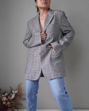 New Yorker plaid blazer